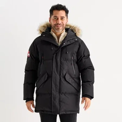 Canada Weather Gear Mens Water Resistant Heavyweight Parka In Black
