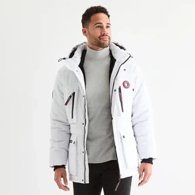 Canada Weather Gear Mens Water Resistant Heavyweight Parka In White