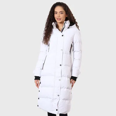 Canada Weather Gear Quilted Maxi Long Jacket In White