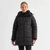 Canada Weather Gear Womens Hooded Water Resistant Heavyweight Parka In Black