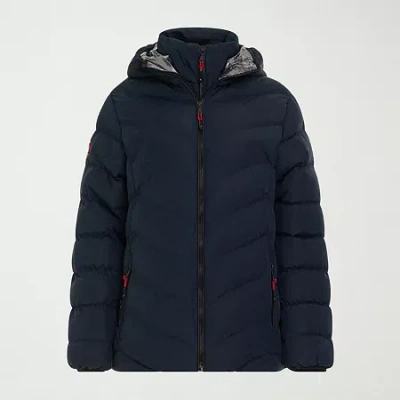 Canada Weather Gear Womens Water Resistant Heavyweight Puffer Jacket In Blue