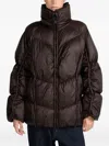 Canadian Camille Funnel-neck Puffer Jacket In Brown
