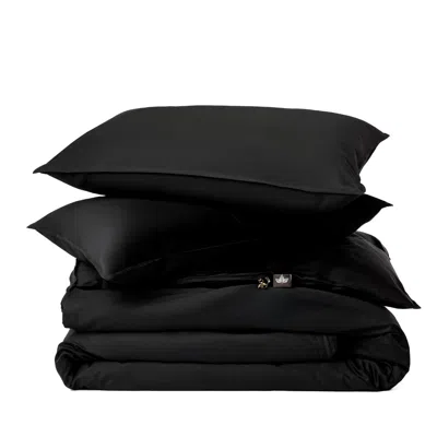 Canadian Down & Feather Company Black Duvet Cover Set With Three Sided Zipper, Twin / Single - Bear