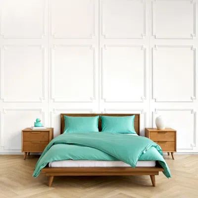 Canadian Down & Feather Company Blue Duvet Cover Set With Three Sided Zipper, Full / Double - Turquoise