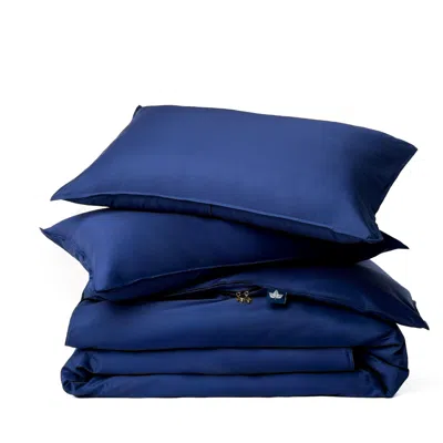 Canadian Down & Feather Company Blue Duvet Cover Set With Three Sided Zipper, Us King / Uk Super King - Whale