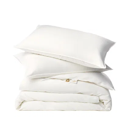 Canadian Down & Feather Company Duvet Cover Set With Three Sided Zipper, Twin / Single - Classic White