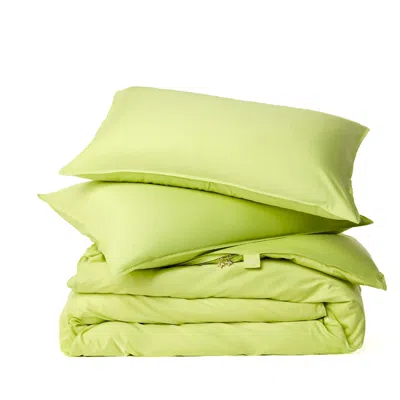 Canadian Down & Feather Company Green Duvet Cover Set With Three Sided Zipper, Us Xl King / Uk Emperor - Pistachio