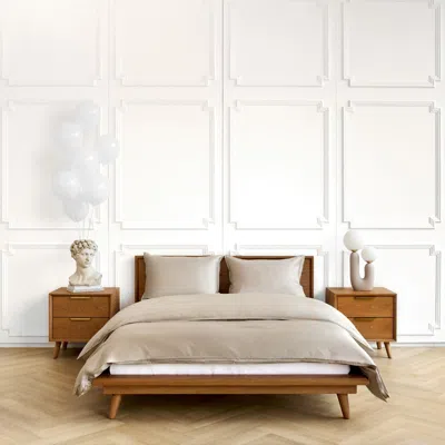 Canadian Down & Feather Company Grey Duvet Cover Set With Three Sided Zipper, Twin / Single - Dune In Neutral