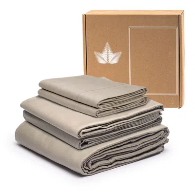 Canadian Down & Feather Company Grey Sheet Set - Four Piece, Us Queen / Uk King - Dune