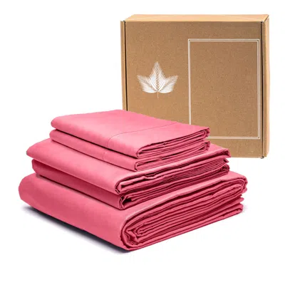 Canadian Down & Feather Company Pink Sheet Set - Four Piece, Us Queen / Uk King - Hollyhock