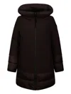 Canadian Hooded Padded Coat In Black