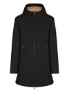 Canadian Hooded Zip-up Coat In Black