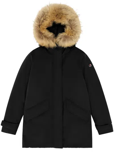 Canadiens Daphne Midi Coat In Black