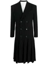 Canaku Virgin Wool Blend Coat In Black