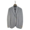 CANALI - SKY BLUE HOUNDSTOOTH LINEN AND WOOL KEI 2 BUTTON JACKET 13275-CF05070.401