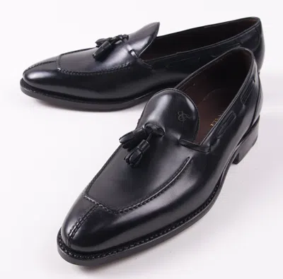 Pre-owned Canali 1934 Goodyear-welt Black Leather Tassel Loafer Us 7.5 D Shoes