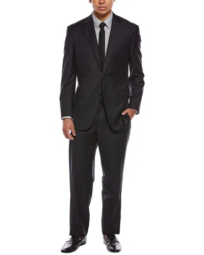 Canali 2pc Wool Suit In Black