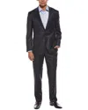 Canali 2pc Wool Suit In Black