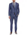Canali 2pc Wool Suit In Blue