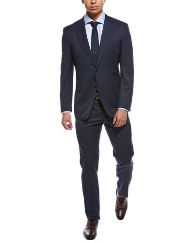 Canali 2pc Wool Suit In Blue