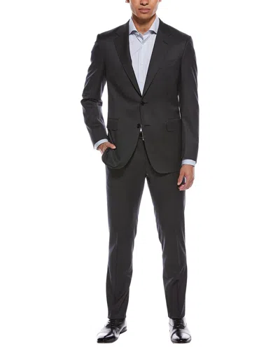 Canali 2pc Wool Suit In Black