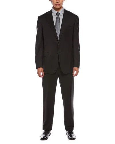 Canali 2pc Wool Suit In Brown