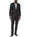 Canali 2pc Wool Suit With Flat Front Pant In Black