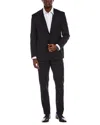 Canali 2pc Wool-blend Suit With Flat Front Pant In Blue