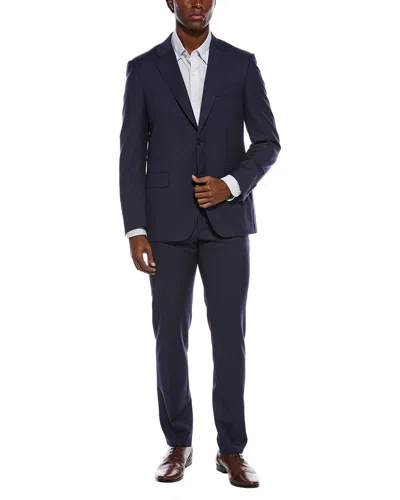 CANALI CANALI 2PC WOOL SUIT WITH FLAT FRONT PANT