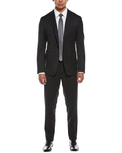 Canali 2pc Wool-blend Suit In Black