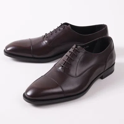 Pre-owned Canali $650  1934 Medium Brown Calf Leather Cap Toe Balmoral 6 Wide Shoes