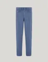 Canali Air Force Blue Regular Fit Five-pocket Cotton Microtwill Pants In Blue
