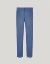 Canali Air Force Blue Regular Fit Five-pocket Cotton Microtwill Pants In Blue