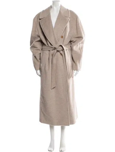 Pre-owned Canali Alpaca Coat In Neutrals