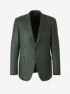 Canali Checked Blazer In Gray