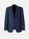 Canali Men's Textured Wool-blend Blazer In Navy Blue