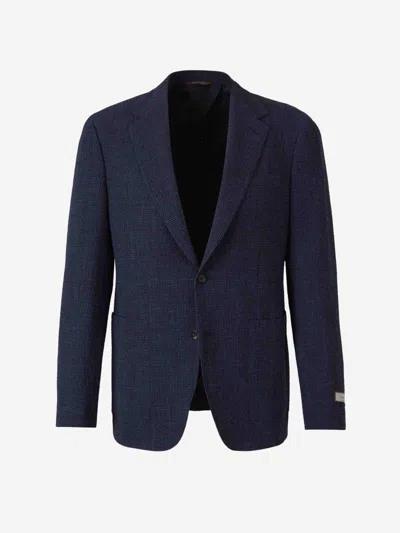 Canali American Kei Mix In Blue
