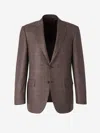 Canali Wool Suit In Blue Checkered Motif