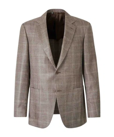 CANALI CANALI AMERICAN STRAIGHT PLAID BLAZER