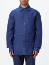 Canali Basic Linen Shirt In Blue