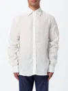 Canali Basic Linen Shirt In White