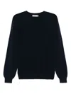Canali Basket-weave Sweater In Blue