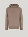 Canali Beechwood-blend Fabric Stitch Sandstone Hooded Sweatshirt In Brown