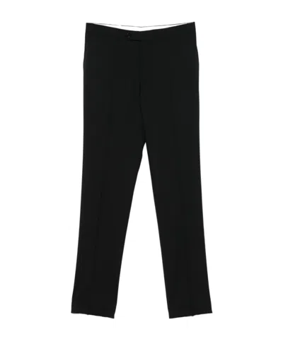 Canali Belt-loop Casual Pants In Black