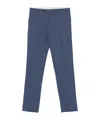 Canali Belt Loop Casual Pants In Blue