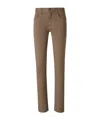 Canali Belt Loop Jeans In Brown
