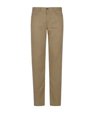 Canali Belt Loop Track Pants In Brown