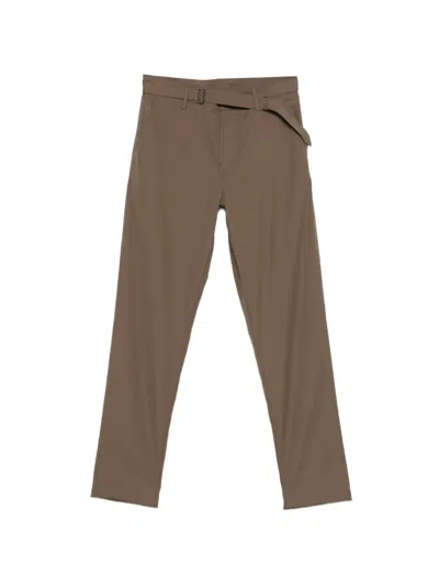 Canali Belted Trousers In Brown