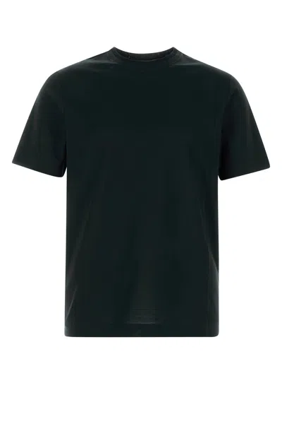 Canali Black Cotton T-shirt In Gray