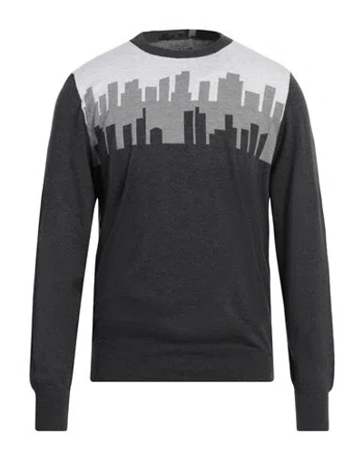 Canali Black Edition Man Sweater Lead Size 40 Cotton In Gray